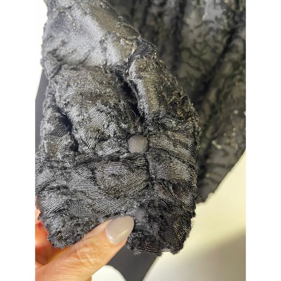 Badgley Mischka Formal Long Sleeve Dress Velvet Burnout Mock Neck Cocktail Sz8 - Picture 5 of 15